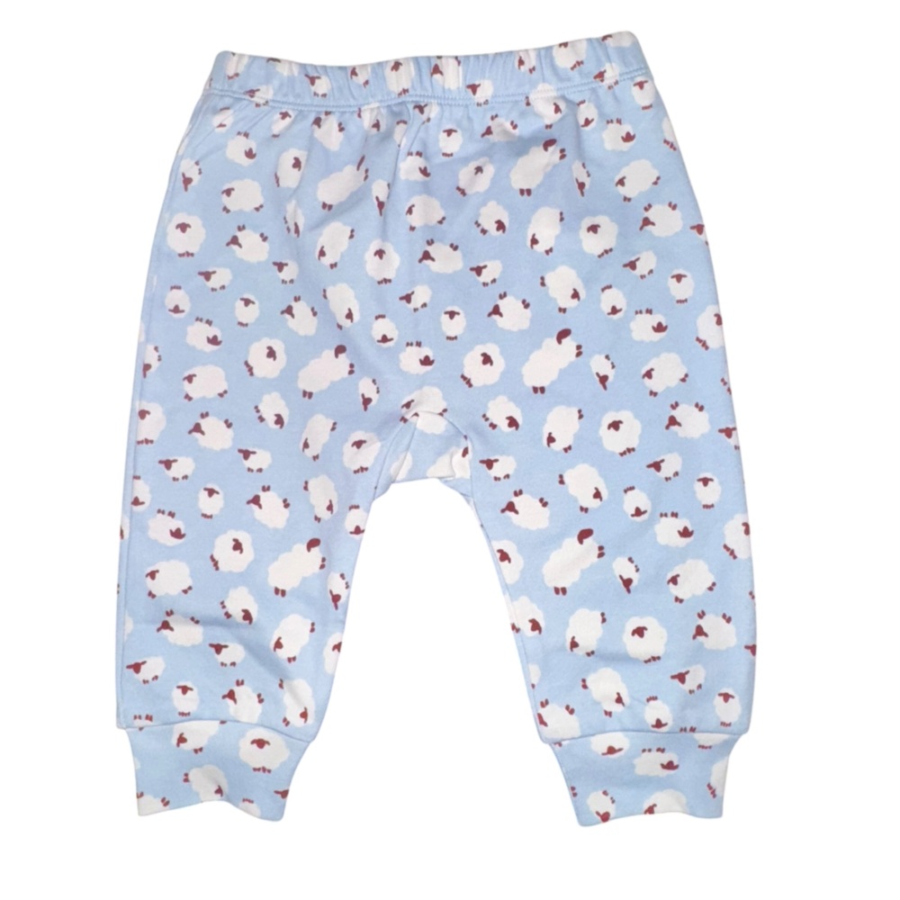 Amazon Essentials Blue Sheep Print Pajama Bottoms 3-6 Mos Baby NEW